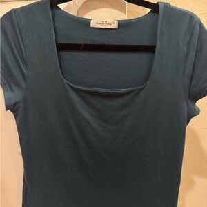 Teal Short Sleeve Top